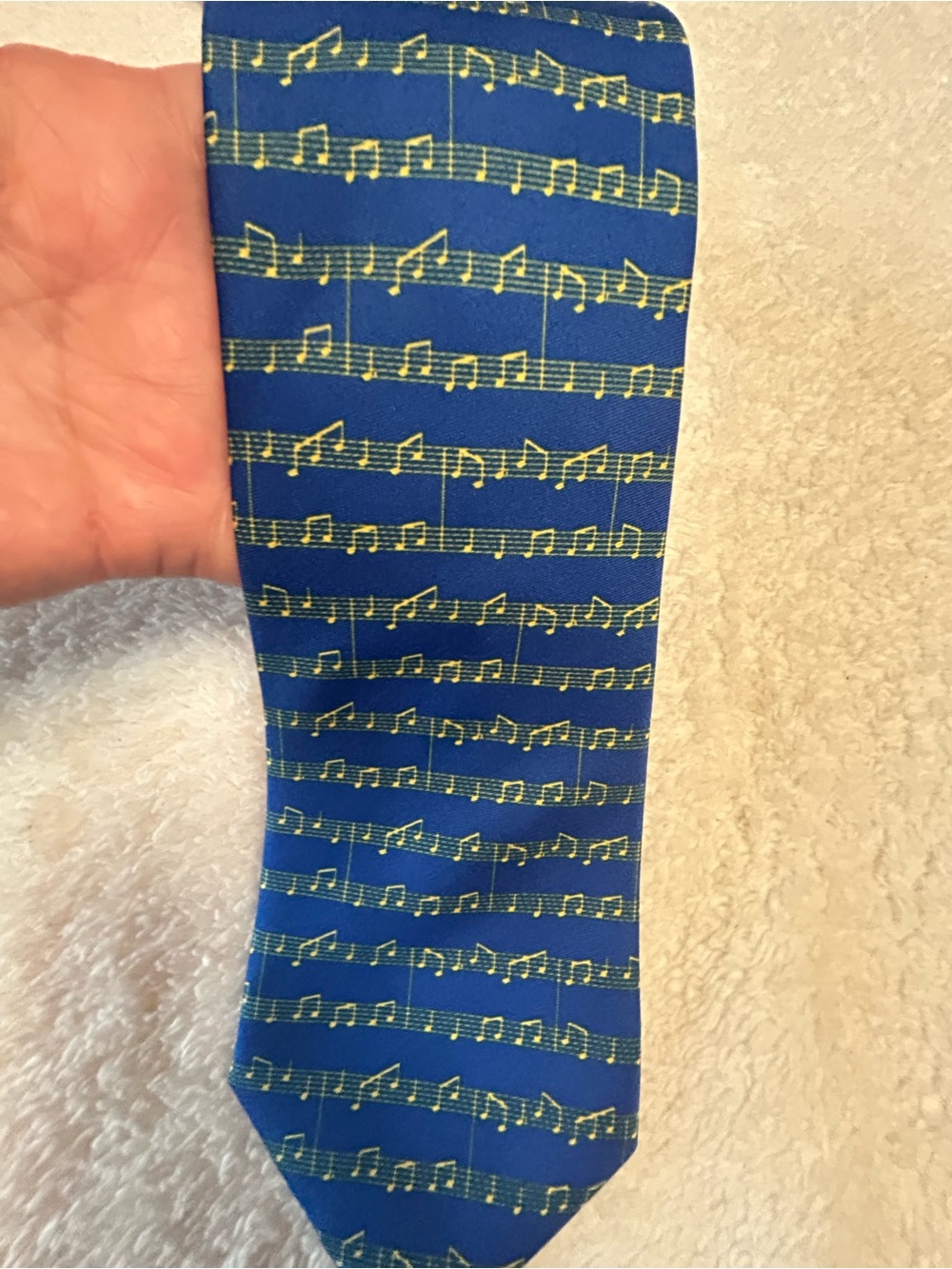 🎁3 for $30 - Blue Musical Notes Necktie